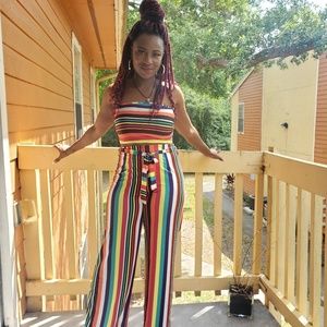 2 pc Colorful Pant Set